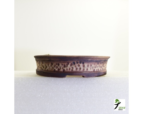 Brown Round Bonsai Pot by Stepan Jespers 2